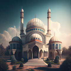 Mosque. Generative AI.