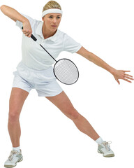 Fototapeta premium Badminton player playing badminton