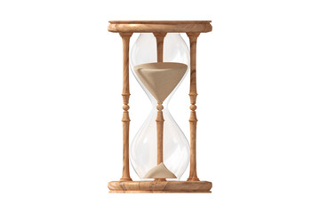 Wooden hourglass