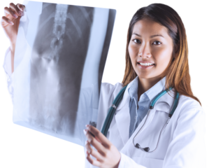 Asian doctor checking MRI scan