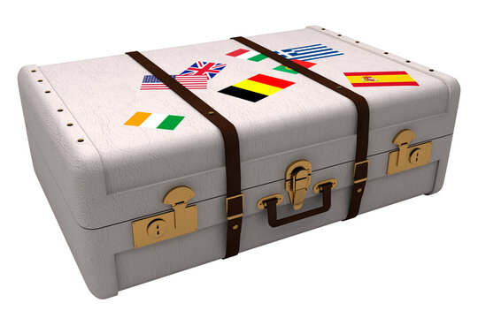 Composite image of suitcase
