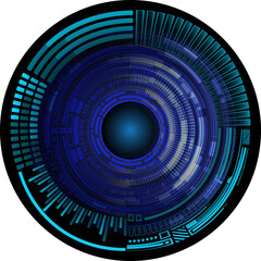 Blue eye cyber circuit future technology concept background