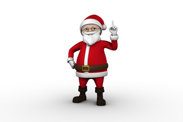 Cartoon santa pointing