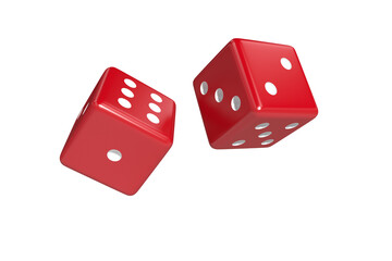 Graphic image of 3D red dice