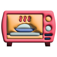 oven in kitchen set 