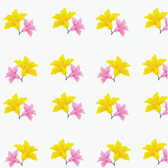 seamless vector flower design pattern on background11