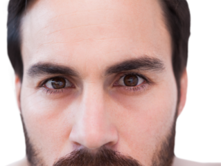 Close up of focused businessman