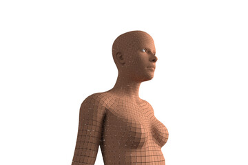 3d composite image of brown woman