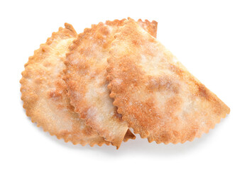 Tasty meat empanadas isolated on white background