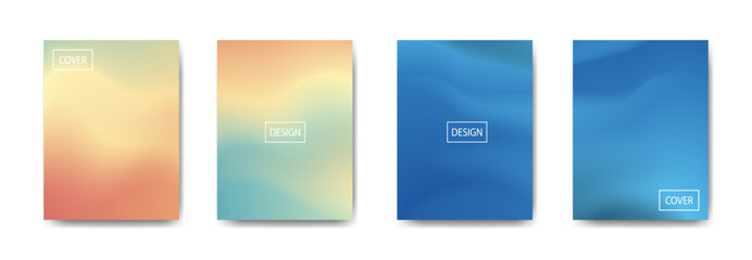 set of abstract background with beautiful gradation color, colorful background for poster flyer banner backdrop.vertical banner.cool fluid background vector illustration