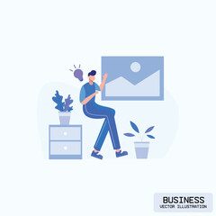 Business Marketing illustrations. Mega set. Collection of scenes with men and women taking part in business activities. Trendy vector style