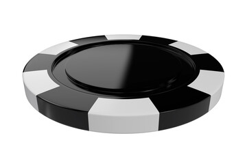 Fototapeta premium 3D image of black casino token