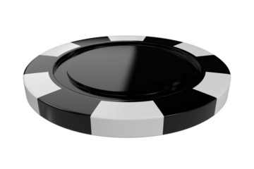 3D image of black casino token