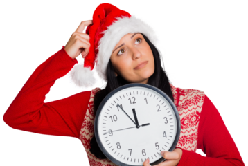 Woman thinking about the time