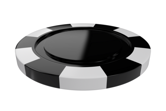 3D image of black casino token