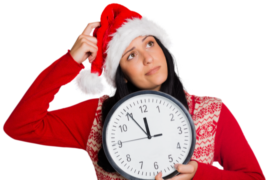 Woman thinking about the time