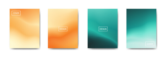 set of abstract background with beautiful gradation color, colorful background for poster flyer banner backdrop.vertical banner.cool fluid background vector illustration