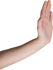 Cropped hand gesturing