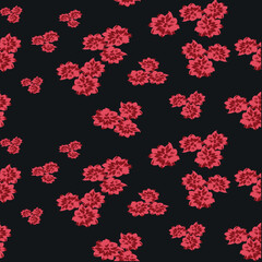 seamless vector flower design pattern on background11