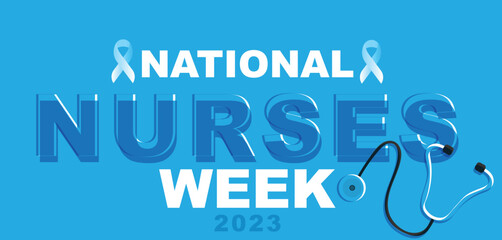 May 06 to 12 is National Nurses week. Template for background, banner, card, poster.