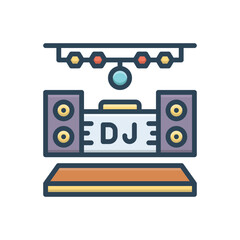 Color illustration icon for arrangement 