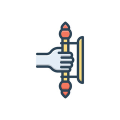 Color illustration icon for handle 