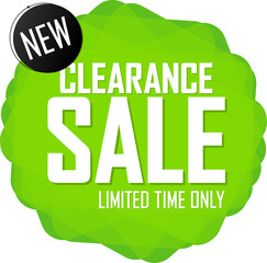 Clearance Sale bubble banner, discount tag. PNG illustration