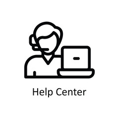 Help Center Vector  outline Icons. Simple stock illustration stock