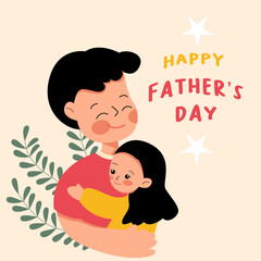 father's day greeting vector illustration