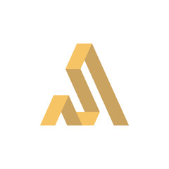 Letter A riangle logo vector
