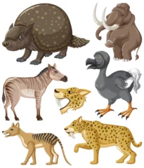 Wall murals Kids Collection of Extinct Animals