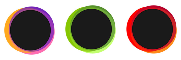 Bubble banners, isolated on white background, vector elements