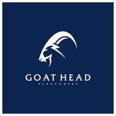 Fototapeta premium Goat Head logo template, Creative Goat logo design vector