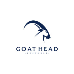Fototapeta premium Goat Head logo template, Creative Goat logo design vector