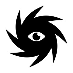 台風の目のシルエット