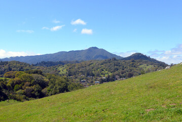 Mount Tamalpais looking from Mill Valley and Corta Madera in Marin County (Horse Hill)