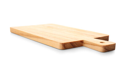 New wooden kitchen board isolated on white background