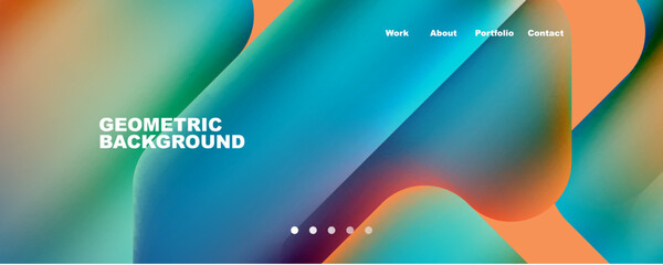 Fototapeta premium Geometric fluid shapes with liquid colors abstract background. Vector Illustration For Wallpaper, Banner, Background, Card, Book Illustration, landing page