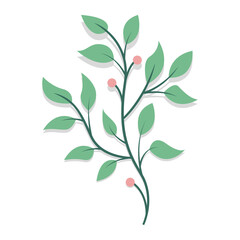 Decorative hand drawn flat floral illustration
