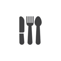Fork knife spoon vector icon