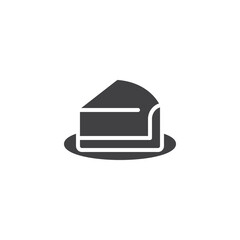 Cheesecake dessert vector icon