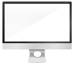 Computer monitor against white background