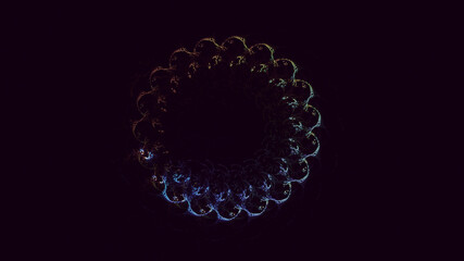 3D rendering abstract circle light background