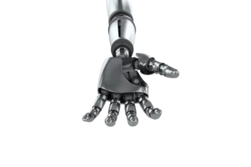 Tuinposter Illustration of shiny robot hand © vectorfusionart