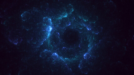 3D rendering abstract circle light background