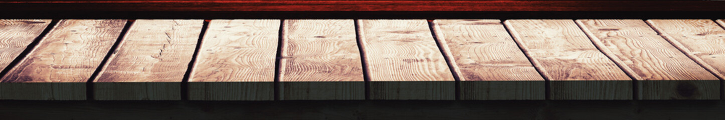 Digitally generated image of wooden planks