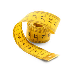 New measuring tape isolated on white background