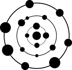 Vector image of atom structure