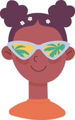 Girl In Sunglasses With Reflection