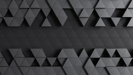 black abstract triangle background